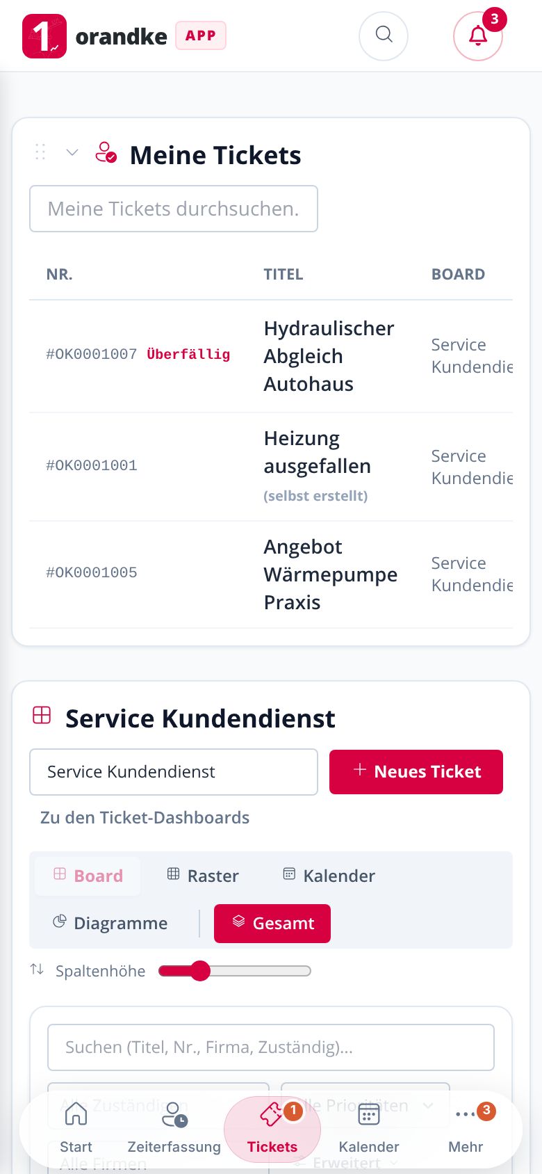 orandke ONE am Handy – Tickets